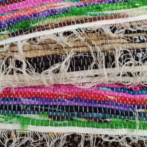 Decorative Handloomed Chindi Rag Rug Throw Rugs For Home Décor