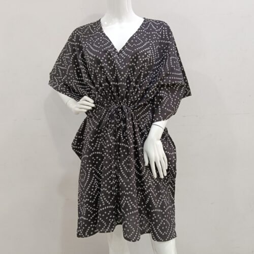 Soft Cotton Kaftan Bandhani Pattern Free Size Hand Block Print