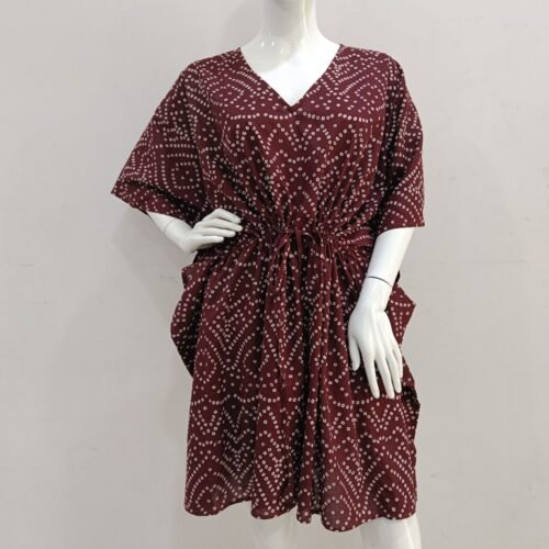 Stylist Cotton Kaftan Bandhani Pattern Hand Block Print