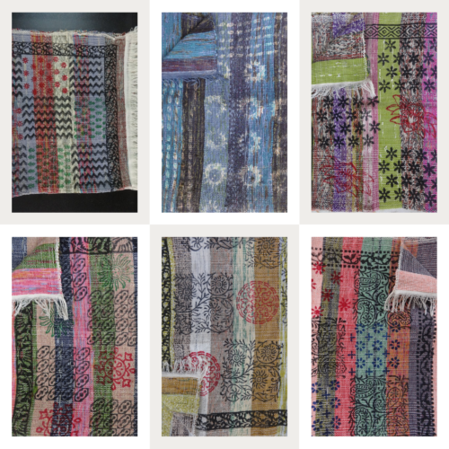 Hand Block Printed Chindi Rugs Wholesale Handmade Area Rug Carpet Handloom Carpets Indian Recycled Fabric Dhurrie