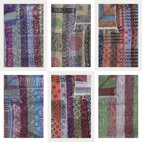 Multicolor Handloomed Chindi Rug Throw Rugs For Home Decor Handloomed Hand Block Print Chindi Rug