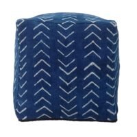 Unstuffed Square Pouf Ottoman Cover for Living Room-Mud cloth Pouf Cover