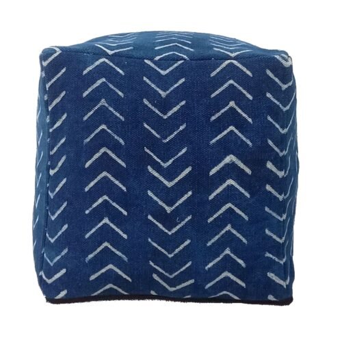 Unstuffed Square Pouf Ottoman Cover for Living Room Mud cloth Pouf Cover