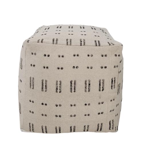 Mud Cloth Hand Block Print Pouf Cover Brings the Beauty of Indian Craftsmanship into Your Home