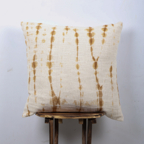 Square Shape Thick Slub Shibori Arashi Pattern 100 Cotton Pillow Cover And Cushion Cover For Home Decor