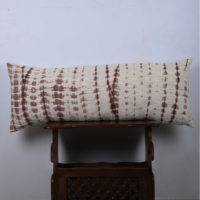 Hand Dyed Lumbar Arashi Shibori Pattern Pillow Cover For Indoor Outdoor Decor Home Decor