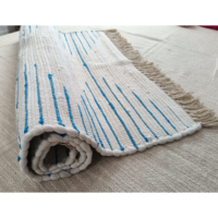 Decorative Cotton Handloomed Rug For Home Decor-Beach Decor-Home Furnishing