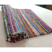 Recycled Handloomed Chindi Rug-Handmade Rag Rug For Home Decor-Farmhouse Decor-Outdoor Furnishing