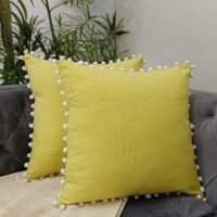 Decorative Solid Neon Green Color Canvas Cushion Covers for Every Occasion(18X18 Inches)