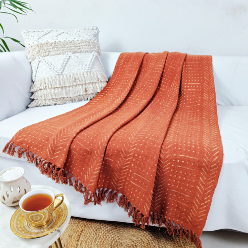 Hand Block Printed Cotton Throw Wrap Yourself in the Gentle Embrace of Airy Cotton Delight Where Style Meets Serenity