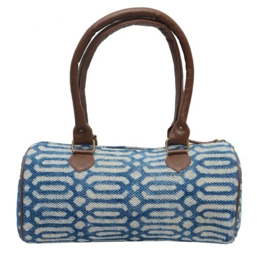 Indigo Handloomed Duffle Bag Woven with Skill Tradition and a Touch of Wanderlust
