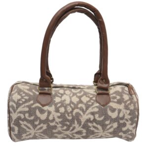 Grey Jacquard Design Duffle Bag: Carry a Piece of Tradition Wherever You Roam