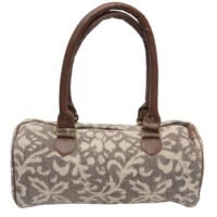 Grey Jacquard Design Duffle Bag Carry a Piece of Tradition Wherever You Roam