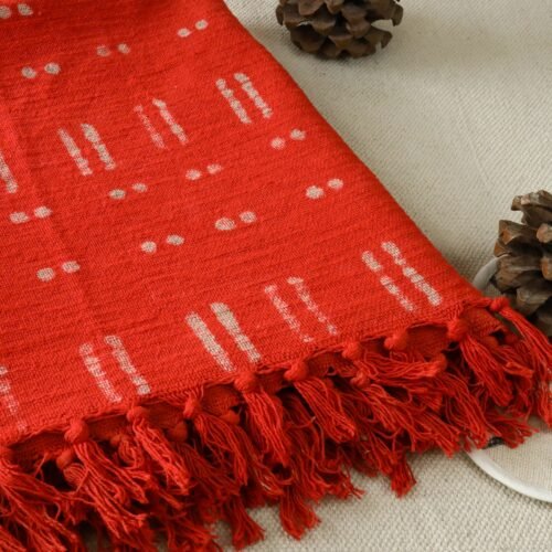 Elevate Your Holiday Decor Christmas Red Cotton Throw With Comfort of 100% Pure Cotton Throw Blanket - Image 5