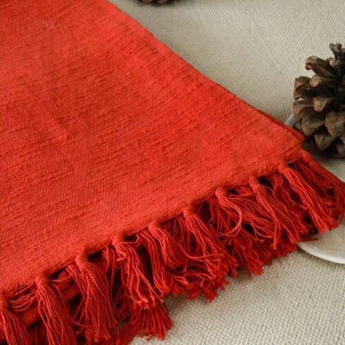 Elevate Your Holiday Decor Christmas Red Cotton Throw With Comfort of 100% Pure Cotton Throw Blanket - Image 6