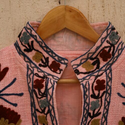 Boho Style Cotton Suzani Embroidered Jacket For Layering Free Size Jacket - Image 15