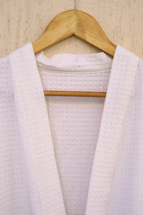 Fashionable 100% Cotton Waffle Hand Block Printed Bathrobes - Image 7