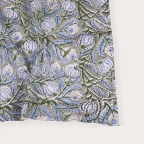 Table-Cloth Pomegranate Flower Jaal Block Printed Cotton Fabric - Image 5