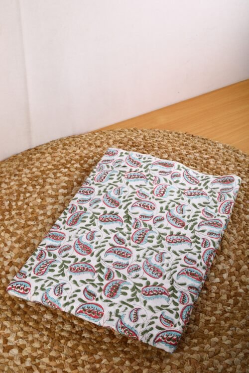 Perfect For Clothing Jungle Leaf Block Printed Cotton Fabric In Multicolored - Image 7