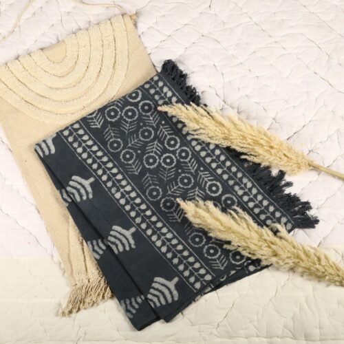 Sanganeri Jaal Block Printed 100% Cotton Throw Sofa Bedroom Throw Blanket - Image 4