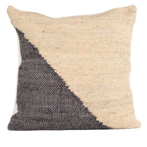 Blend Of Texture And Comfort Handloomed Pure Jute Cushion Covers In Black - Image 5
