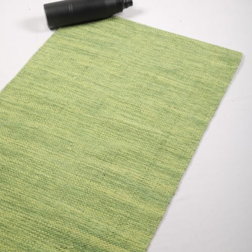 Lightweight Fitness Fit Cotton Yoga Mat Rug In Green - Image 7