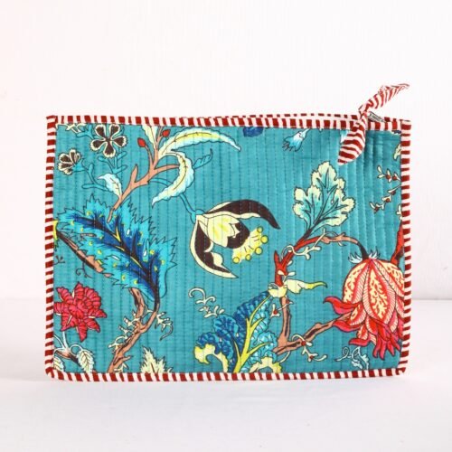 Multicolored Floral Cotton Quilted Laptop Sleeves For All Purpose - Image 5