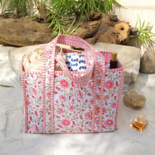 Trendy Block Printed Tote Bag For Women - Image 6