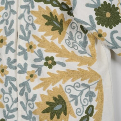 Cotton-Canvas Suzani Embroidered Jacket In Multicolor - Image 5
