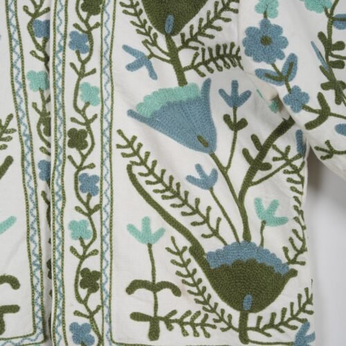 Comfort & Stylish Cotton-Canvas Suzani Embroidered Jacket In Multicolor - Image 5