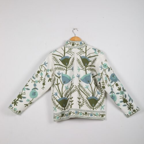 Comfort & Stylish Cotton-Canvas Suzani Embroidered Jacket In Multicolor - Image 6