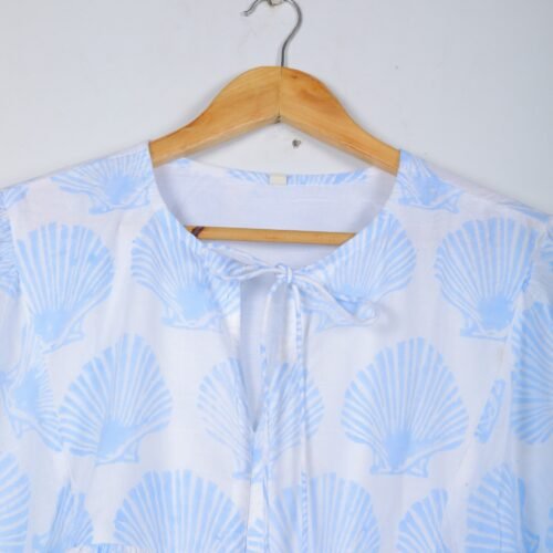 Beautiful Sea Shell Block Printed Cotton Dress - Image 3
