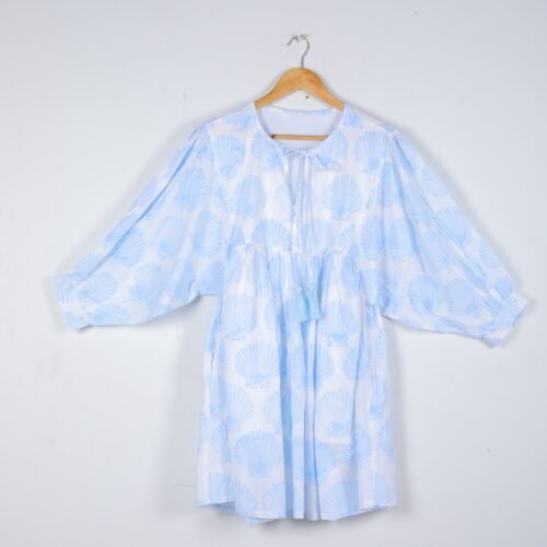 Beautiful Sea Shell Block Printed Cotton Dress