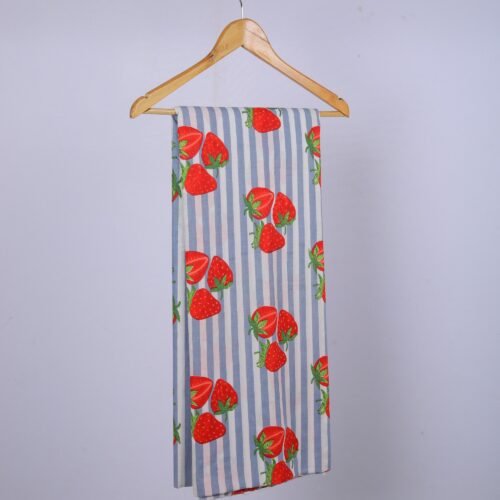 Soft Strong Stylish Strawberry Print Cotton Fabric For All Purpose - Image 2