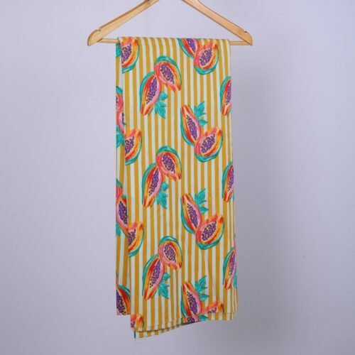 Papaya Bloom Nature Inspired 100% Cotton Fabric - Image 2