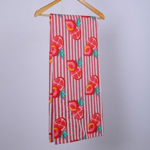 All Purpose Cotton Fabric In Anaar Print - Image 2