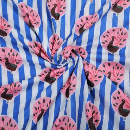 Nature Inspired Cotton Fabric For All Purpose In Multicolor