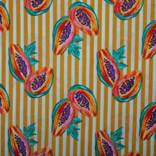 Papaya Bloom Nature Inspired 100% Cotton Fabric - Image 3