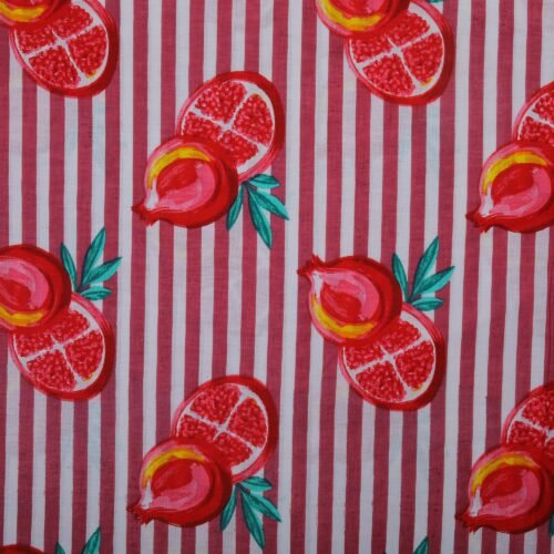 All Purpose Cotton Fabric In Anaar Print - Image 3