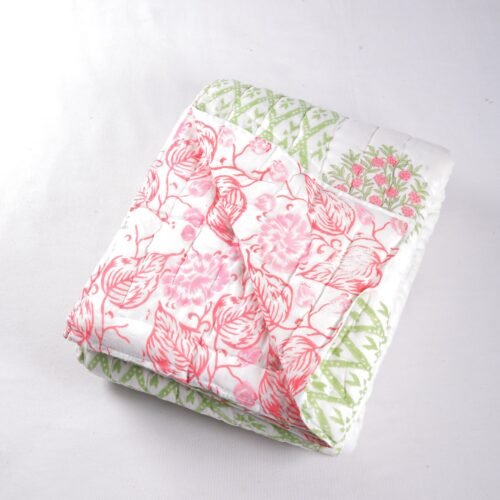 Tree of Blooms Hand Block Print Cotton Quits - Image 2