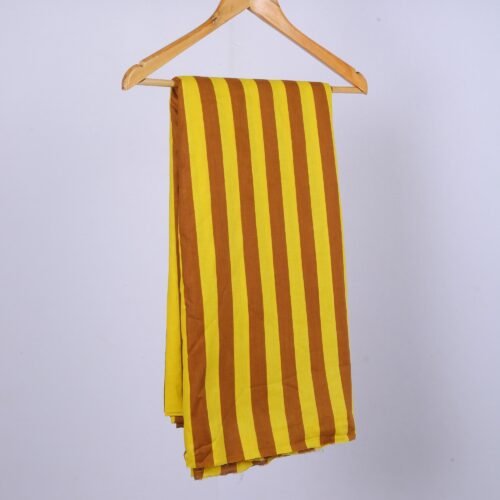 Timeless Look Cotton Fabric In Yellow & Brown - Image 2