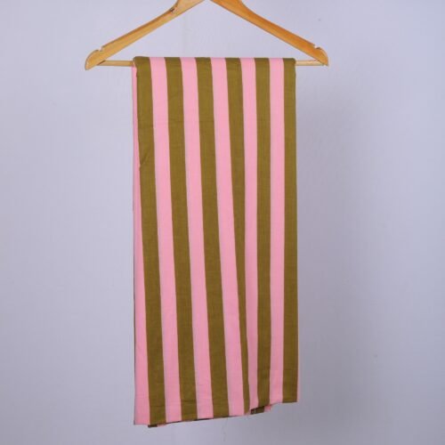 Pure Cotton Fabric In Pink & Gray For All Purpose - Image 2