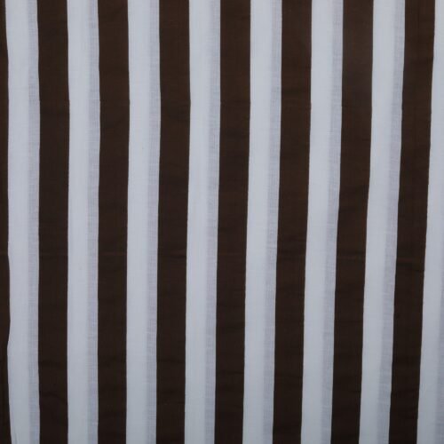 Organic Cotton Fabric In Brown & White - Image 3