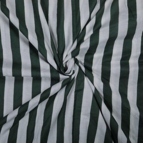 Comfort for All Seasons Cotton Fabric In White & Green