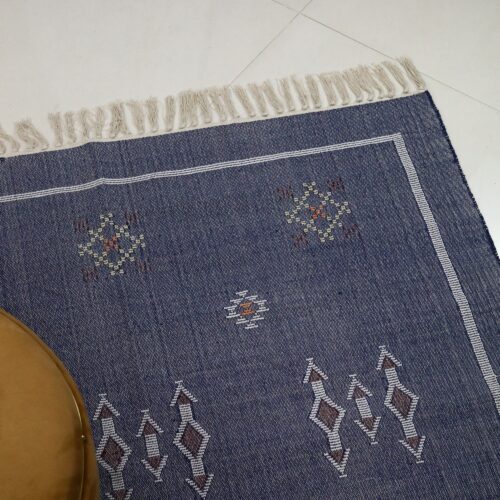 Natural Home Accent Sabra Cotton Rug In Blue