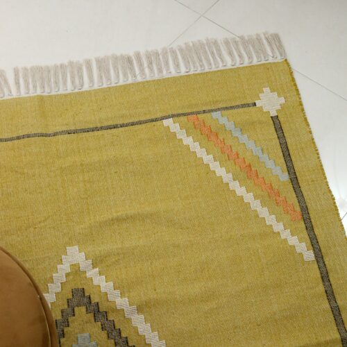 Naturally dyed with earthy tones Sabra Cotton Rug