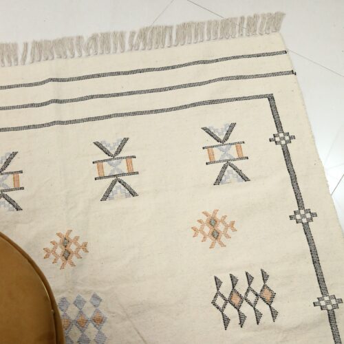 Eco Friendly Sabra Cotton Rug In White