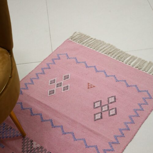 Soft Weave Sabra Cotton Rug In Pink
