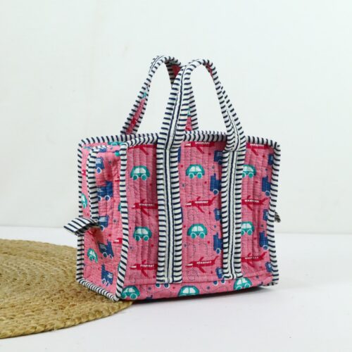 Lunch With Love  Cotton Lunch Box In Pink - Image 3