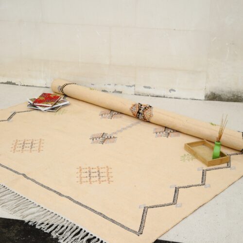 Natural Sabra Cotton Rug In Soft Cream - Image 4